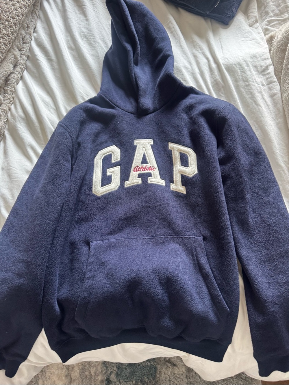 GAP Navy Fleece with White Lettering (barely worn)